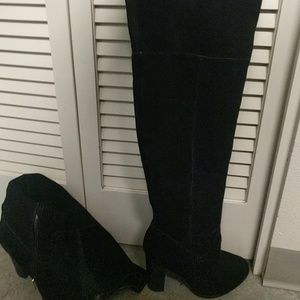 Black over the knee boots